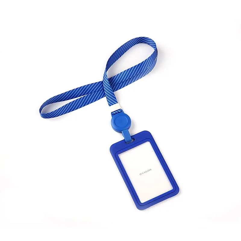 Wholesale custom logo Double-sided lanyard  working waterproof id card holder