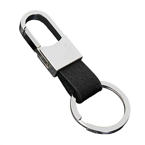 Wholesale High Quality custom gift logo Creative car pendant men metal leather key chain
