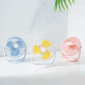 Factory supply rotate rechargeable fan desktop portable hand fan usb home mini air cooling fan