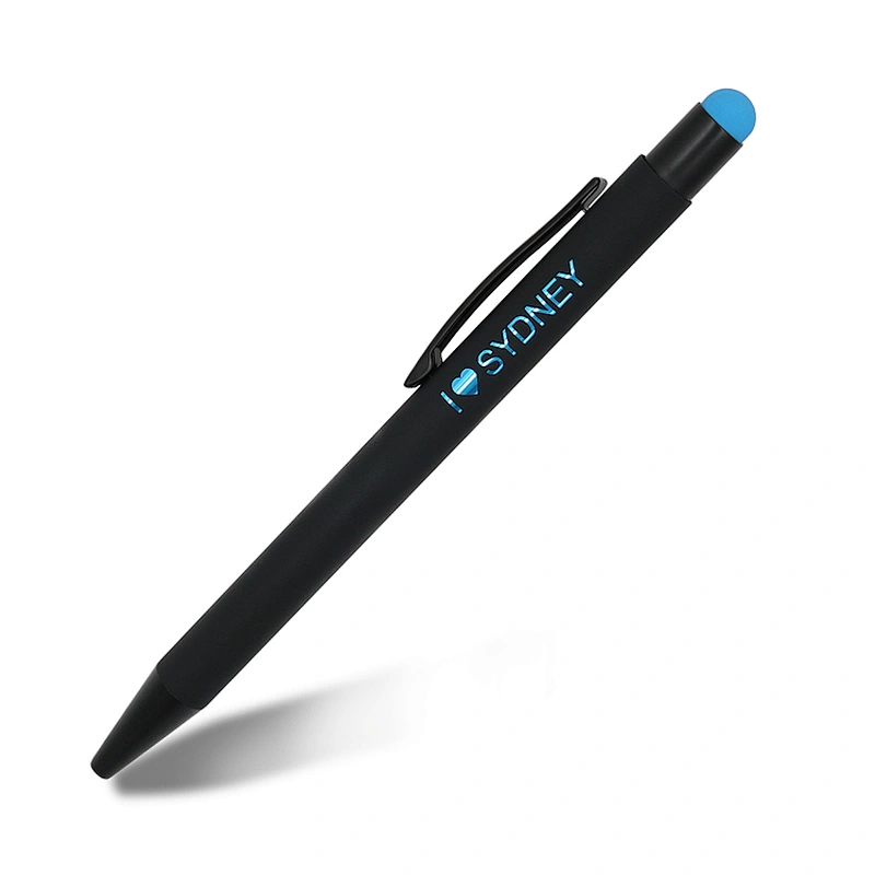 Creative metal capacitor advertising pen multi-function touch screen pen aluminum pole press ballpoint pen custom LOGO