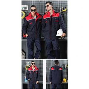 Reflective cotton-padded clothes for men and women thicken wear-resistant engineering uniform custom winter work clothes