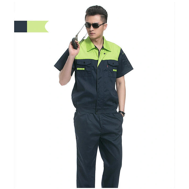 Hot sell Customized Logo Embroidery Short Sleeve Clothes OEM Worker Uniforms Workshop Supermarket Advertising Working out