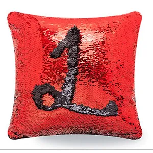 Two-color car hold figure mermaid sequins DIY color change can factory sofa custom cushion turn sequins pillow