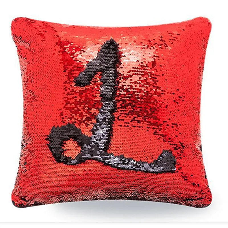 Two-color car hold figure mermaid sequins DIY color change can factory sofa custom cushion turn sequins pillow