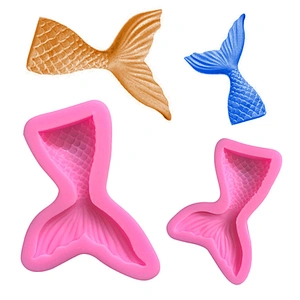 DIY tools Mermaid tail mold handmade Food grade silicone molds for baking candle chocolate soap