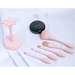 High quality Wholesale Custom Logo convenient 5 Brushes Set Makeup Brush Set promotion makeup brush
