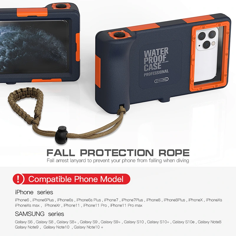 Hot sale custom logo High-strength waterproof standard waterproof swimming phone shell