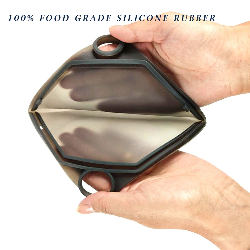 Promotional gift Free custom logo portable Food grade  reusable Mask cosmetic 100% silicone storage  bags
