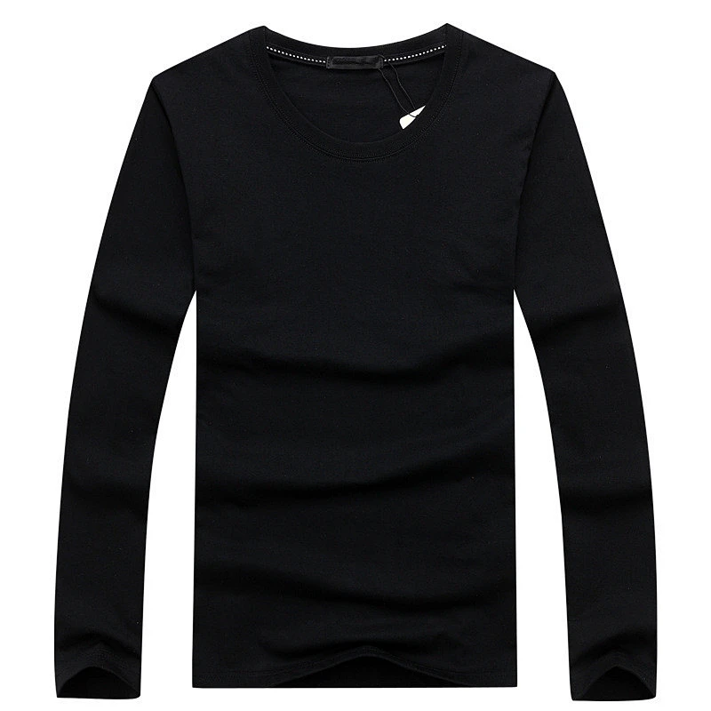 Men's cotton round collar loose-fitting oversize shirt for cultural advertising wholesale custom logo long sleeve t shirts