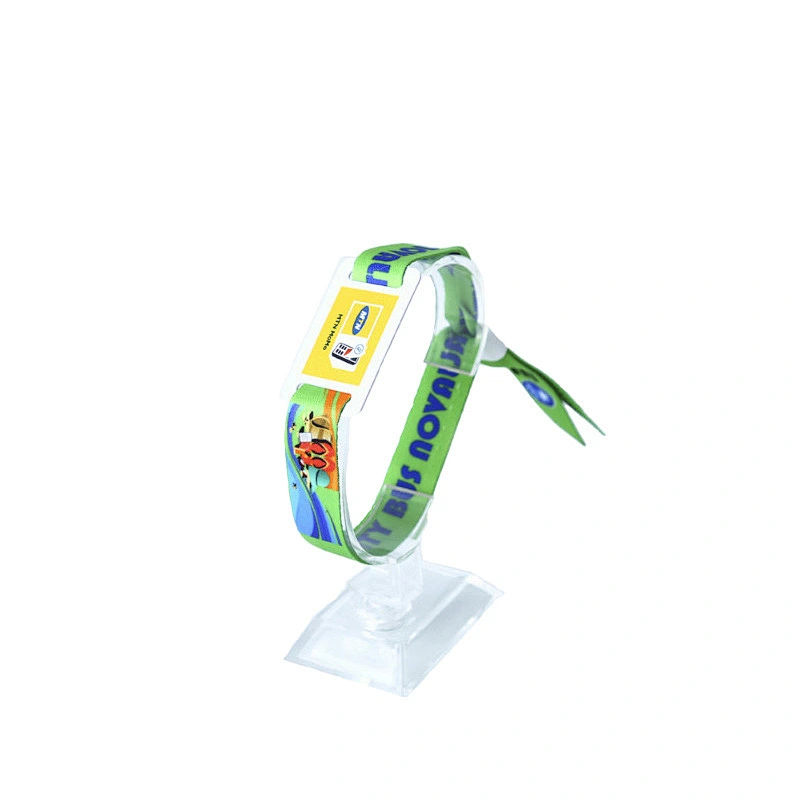 New style custom festival RFID woven wristband/Nfc Event Payment Wristbands