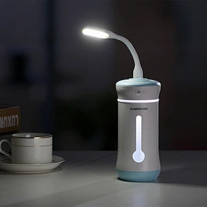 Promotional Gift USB Office Essential Oil Diffuser With Mini Fan LED Lamp Air Humidifier