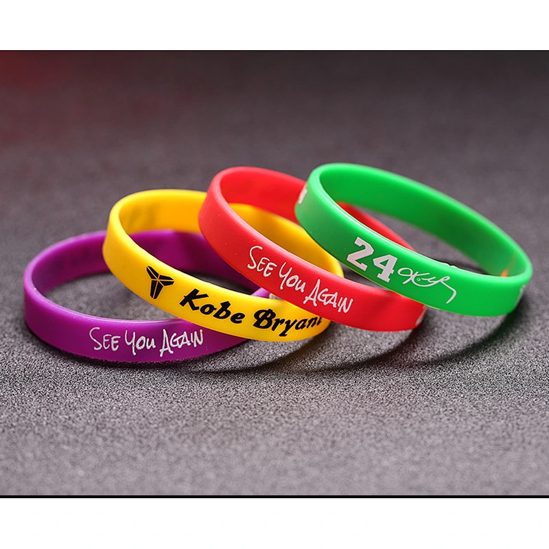 Fashion Custom Logo Silicone Wristbands Professional Silicon Bracelet Rubber Wrist Bands