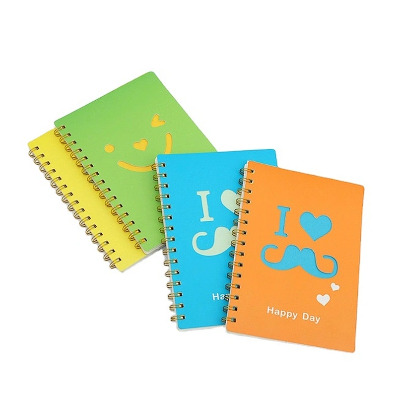 custom Spiral Hardcover A4 A5 A6 cartoon expression hardcover diary promotional gift loose-leaf notebook