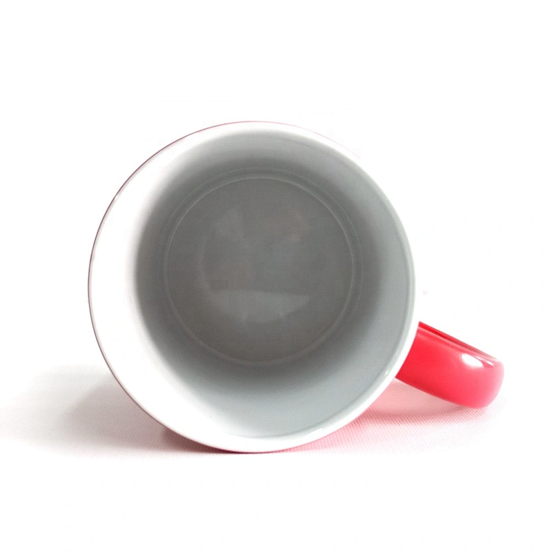 Promotional gifts High quality 12 oz porcelain round handle Mug Temperature-sensitive color-change mug