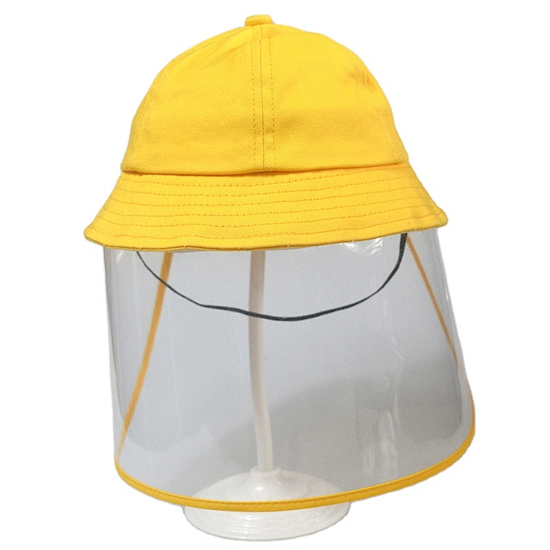 Wholesale Custom logo  Children hat  promotional  gift Boys Splash proof Transparent CurtainProtection Fisherman Bucket Hat