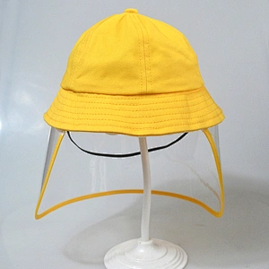 Wholesale Custom logo  Children hat  promotional  gift Boys Splash proof Transparent CurtainProtection Fisherman Bucket Hat