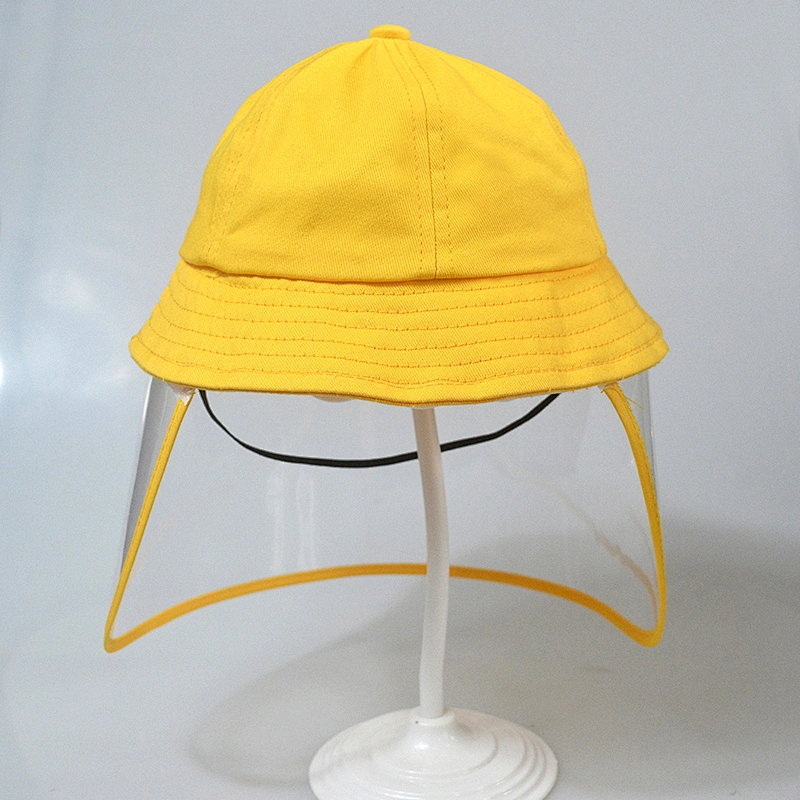 Wholesale Custom logo  Children hat  promotional  gift Boys Splash proof Transparent CurtainProtection Fisherman Bucket Hat