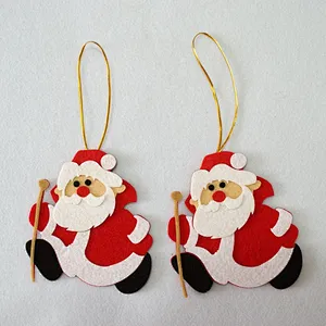 Fashion custom handmade felt craft Christmas tree decoration Wall-mounted Santa cute Claus Reindeer snowman