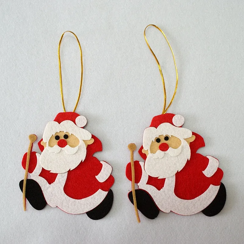 Fashion custom handmade felt craft Christmas tree decoration Wall-mounted Santa cute Claus Reindeer snowman