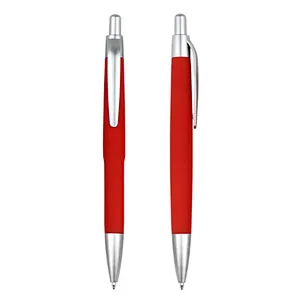 Customized screen silk printed logo for free promotion gifts idea  advertising Plastic press ballpoint pen