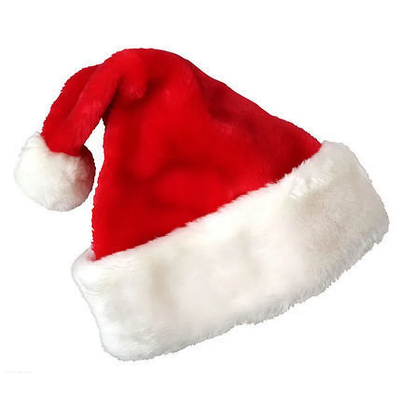 custom holiday party High quality christmas party supplies Classic red Santa hat Christmas new year party decoration props
