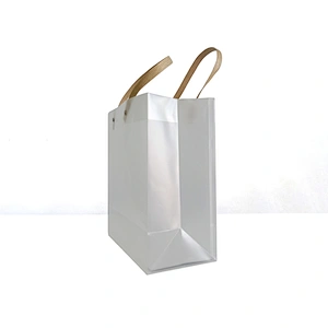 Custom Fashion Bags PP Packing Bag With Plastic Handle Portable PP Transparent promotion Gift Packaging Bag