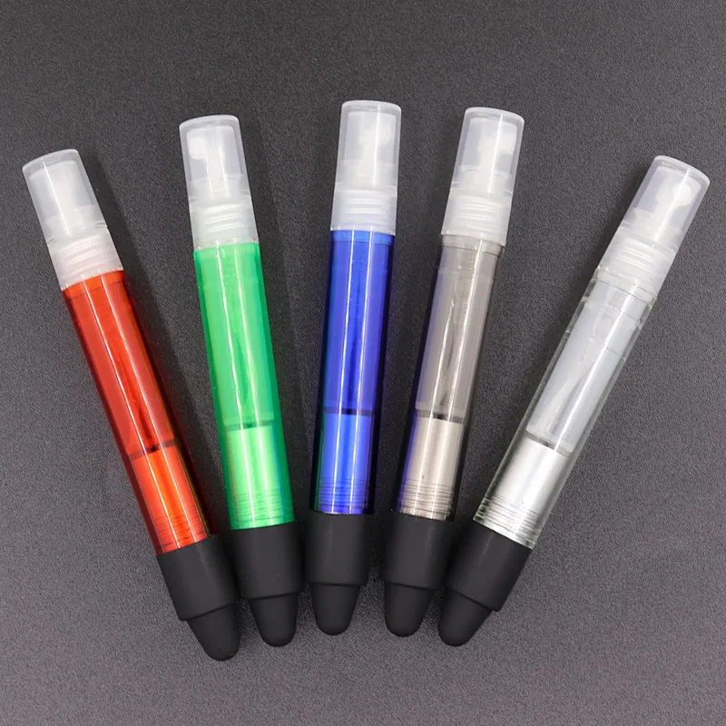 New capacitive alcohol  hand sanitize custom  advertising gift plastic disinfection spray ballpoint pen