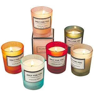 Hot Sale Custom Logo 315ml DIY Plain  Scented Candles Glass Jar Wholesales  Home Wedding Decoration Candle Jar  with Wood Lid
