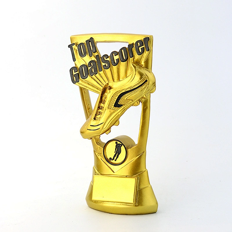 High quality custom sport Promotional Gifts trophy gold resin football trophy soccer match  trophy
