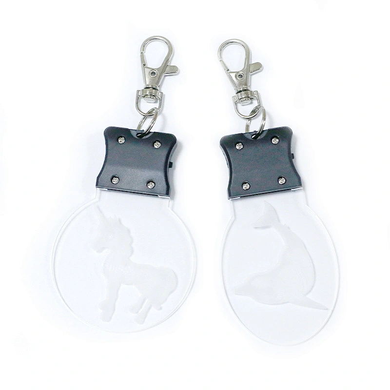 Fashion high-quality Promotion Gift custom logo Crystal LED  Key chains Wedding Gift