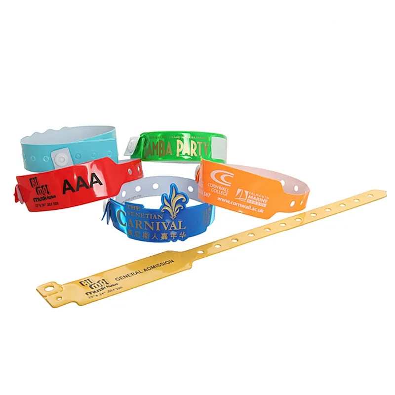 Custom logo High quality personalized logo disposable printed pvc plastic hospital id wristband Easy  write wristband