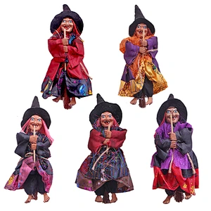 Hot sale promotion Halloween decorations pendant  bar retro broom haunted house decorate props decorations