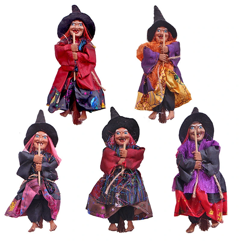 Hot sale promotion Halloween decorations pendant  bar retro broom haunted house decorate props decorations