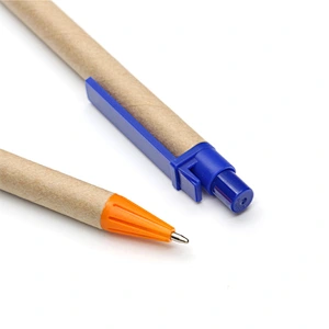 Eco-friendly Biodegradable kraft carton pen promotional cheap recycled paper pen custom logo