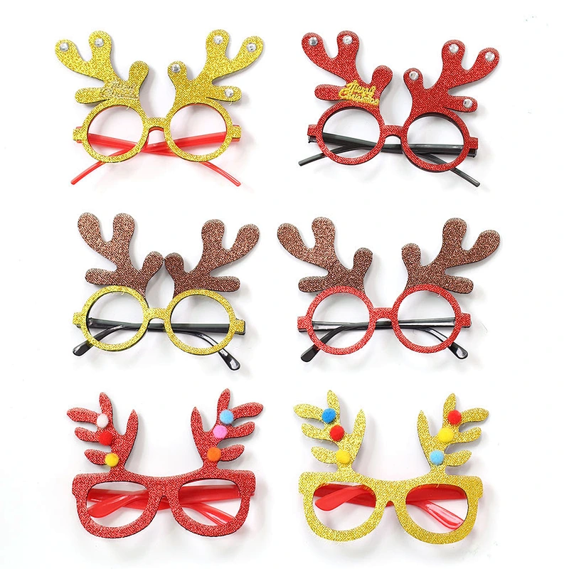 Wholesale custom promotional gifts Christmas decoration supplies Santa cute Christmas glasses