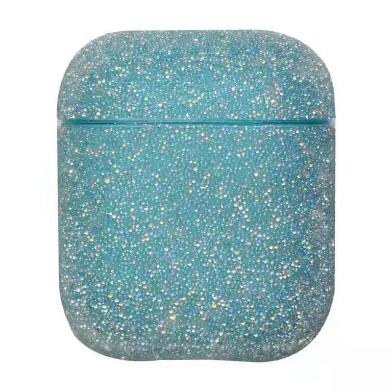 Luxury shinny bling bling resin airpods protective case airpod protector women  crystal anti-lost cover airpods charger