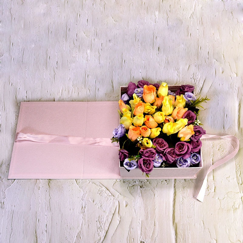 Gift box packaging luxury paper pink paper bagsPresent tea  color box Accept custom Printing logo