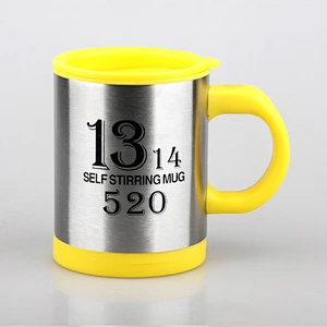 Stainless steel mix drinks cup coffee tea stirring mug automatic electric mixing drinks cup with customized logo