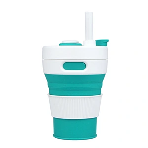 Promotional gift Food grade Multi-functional Personalized Custom Logo Collapsible Silicone Smart Shaker Water Bottle