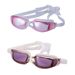 Custom factory wholesale new design fashionable waterproof swimming goggles adult wide-vision men women swim goggle