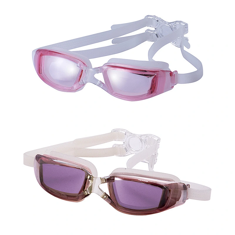 Custom factory wholesale new design fashionable waterproof swimming goggles adult wide-vision men women swim goggle