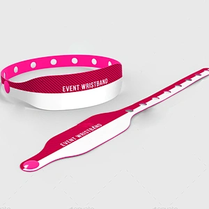 Custom logo High quality personalized logo disposable printed pvc plastic hospital id wristband Easy  write wristband