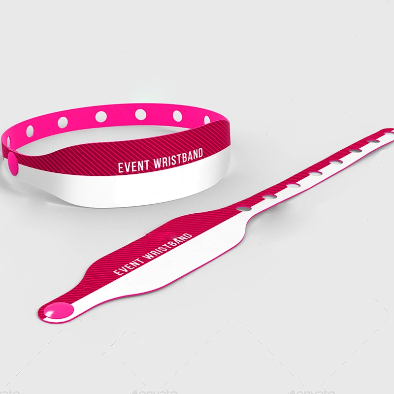 Custom logo High quality personalized logo disposable printed pvc plastic hospital id wristband Easy  write wristband