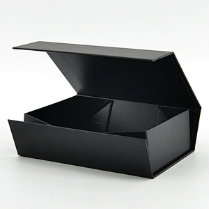 Custom High quality logo gift premium black gift box  fold cardboard  magnetic closure gift box