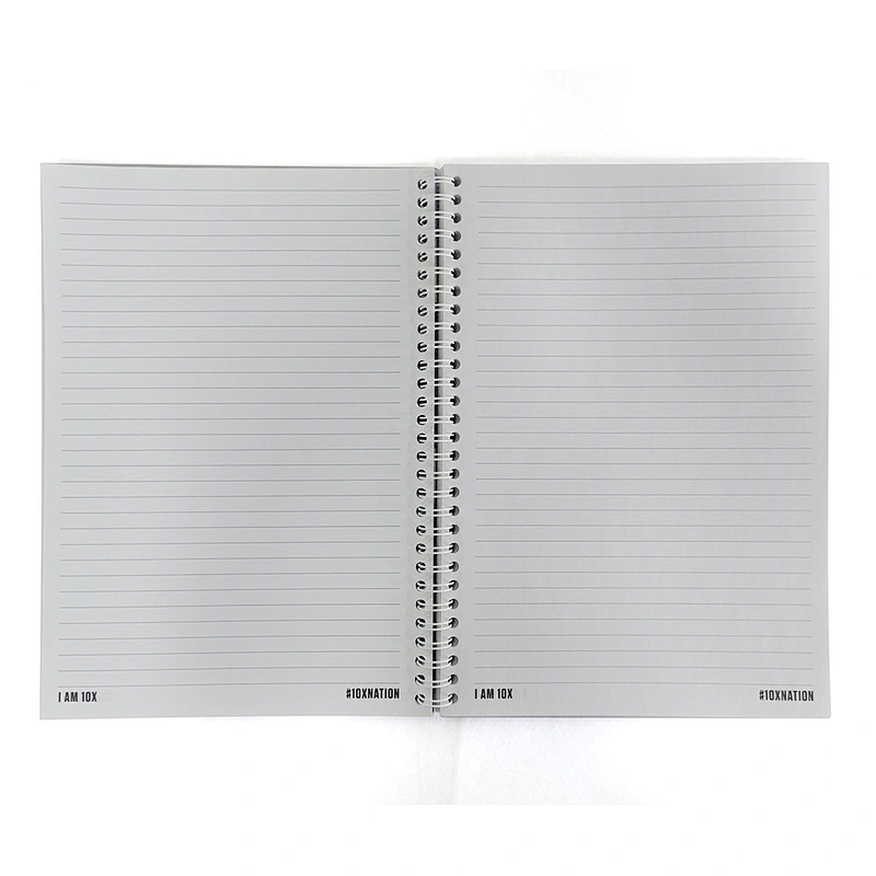Custom Hot sale  2021 school & office supplies transparent pvc cover a5 spiral Notebook   Writing  Notebook