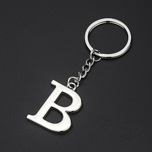 Promotional Gift Mini Metal Letters Key Chain Custom Logo Block Letters Blank Key Chains