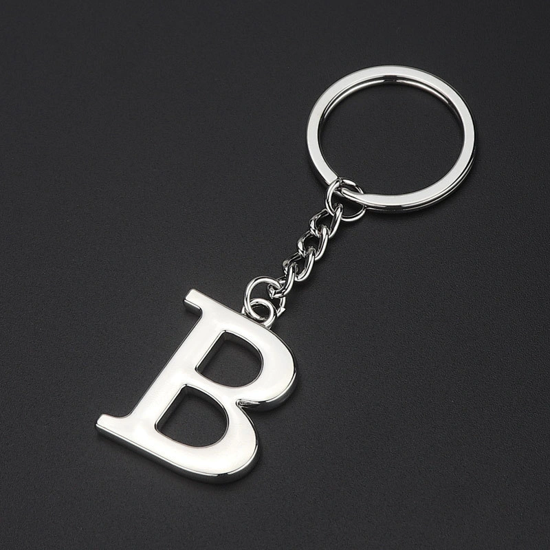 Promotional Gift Mini Metal Letters Key Chain Custom Logo Block Letters Blank Key Chains