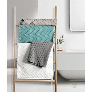 Custom High Quality Bath Mat Thick Absorbent 100% China Cotton  Non-Slip Five Star Hotel Bath Mat