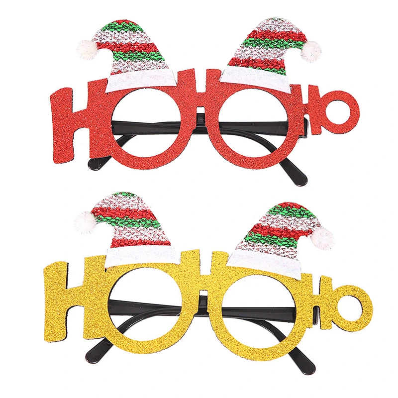 Wholesale custom promotional gifts Christmas decoration supplies Santa cute Christmas glasses