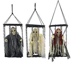 Halloween supplies sound shake cage ghost haunted outdoor house bar decoration props scary horror toys